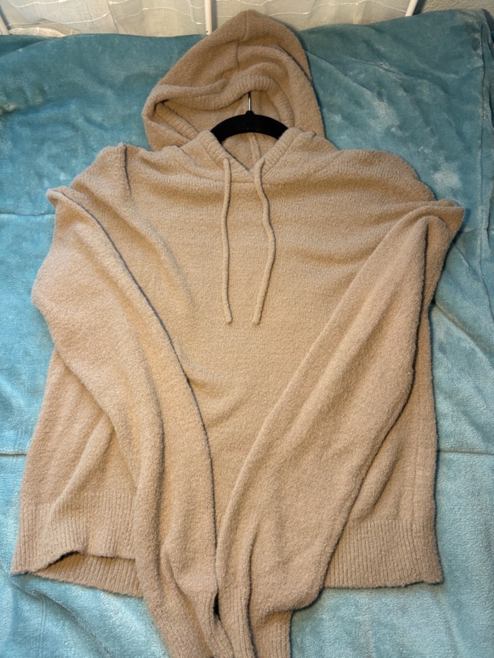 SO Taupe Hooded Crewneck Sweater